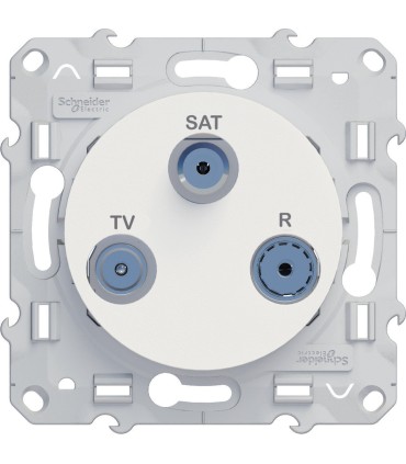 Prise TV / FM / SAT Odace Schneider Electric Blanc