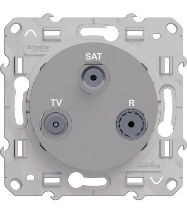 Prise TV / FM / SAT Odace Schneider Electric Alu