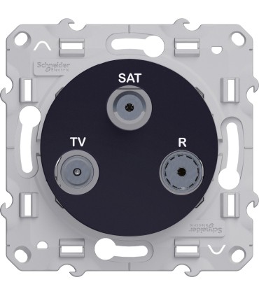 Prise TV/FM/SATOdace Schneider Electric, 1 entrée, Anthracite.