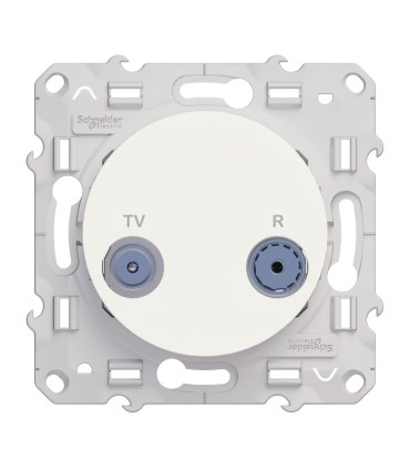 Prise TV / FM Odace Schneider Electric Blanc