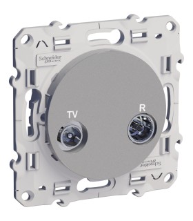 Prise TV / FM Odace Schneider Electric, Alu