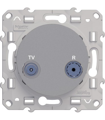 Prise TV / FM Odace Schneider Electric, Alu