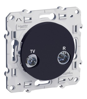 prise TV/FM Odace Schneider Electric Anthracite
