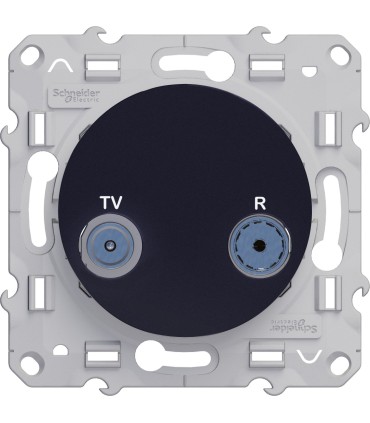 prise TV/FM Odace Schneider Electric Anthracite