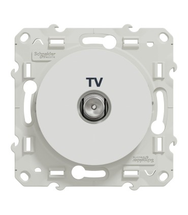 Prise TV simple Odace Schneider Electric Blanc