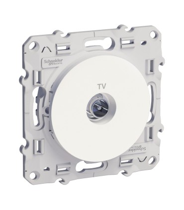 Prise TV simple Odace Schneider Electric Blanc