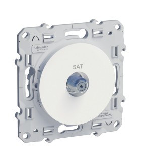 Prise SAT Odace Schneider Electric Blanc