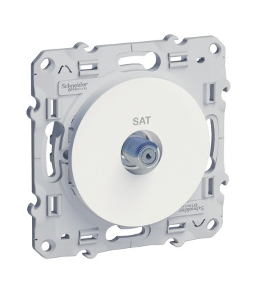 Prise SAT Odace Schneider Electric Blanc