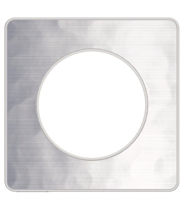 Plaque Alu Martelé Odace Touch 1 Poste avec liseré blanc