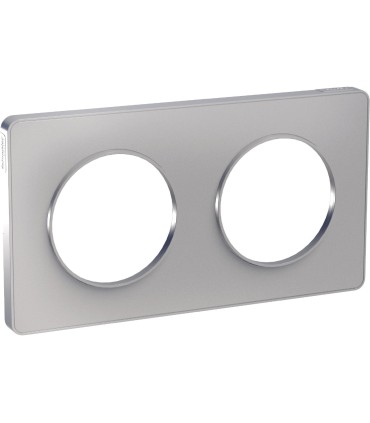 Plaque Alu Odace Touch 2 Postes entraxe 71mm