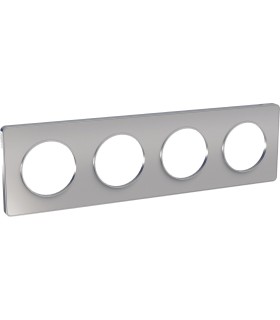 Plaque Alu Odace Touch 4 Postes entraxe 71 mm