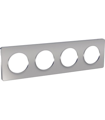 Plaque Alu Odace Touch 4 Postes entraxe 71 mm