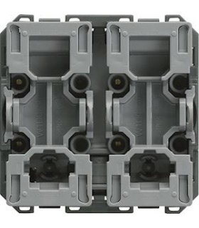 Interrupteur pour volet roulant Gallery Hager inverseur 2 modules