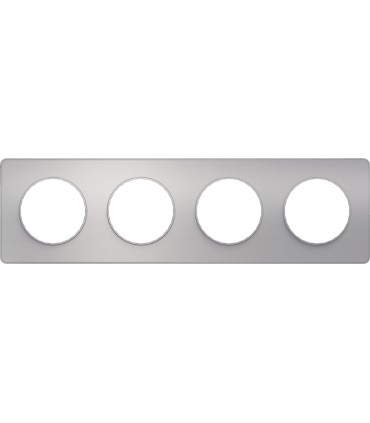 Plaque Alu Odace Touch 4 Postes entraxe 71 mm