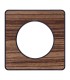 Plaque aluminium et bois Wengé Odace Touch 1 Poste Schneider Electric avec liseré alu
