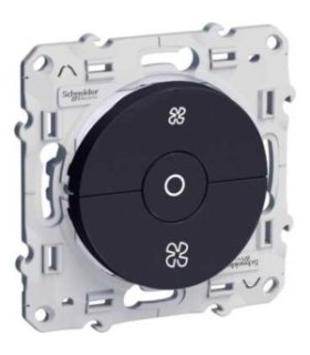 interrupteur VMC Odace avec position arrêt Anthracite