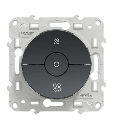 interrupteur VMC Odace avec position arrêt Anthracite