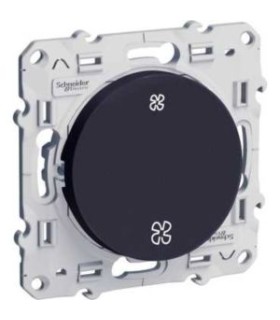 Interrupteur VMC Odace Schneider Electric, sans position arrêt  Anthracite