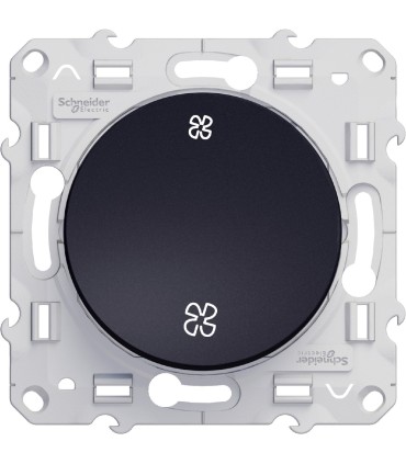 Interrupteur VMC Odace Schneider Electric, sans position arrêt  Anthracite