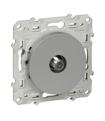 Prise SAT Odace  Schneider Electric Alu