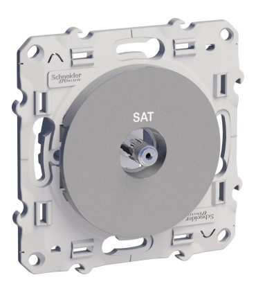 Prise SAT Odace  Schneider Electric Alu