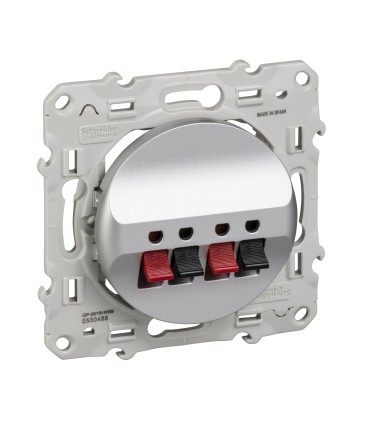 Prise HP (haut-parleurs)  Odace Schneider Electric Alu