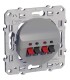 Prise HP (haut-parleurs)  Odace Schneider Electric Alu