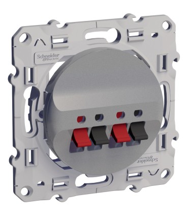 Prise HP (haut-parleurs)  Odace Schneider Electric Alu