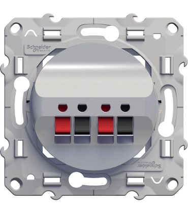 Prise HP (haut-parleurs)  Odace Schneider Electric Alu