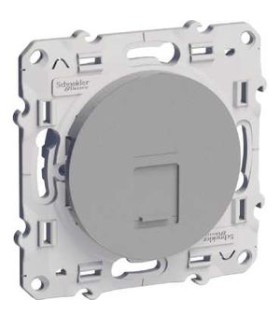 Prise RJ45 Odace Schneider Electric Multimedia Grade 3 Alu