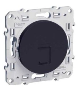Prise  RJ45 Odace Schneider Electric , grade 3 (multimédia) cat. 6 STP  Anthracite