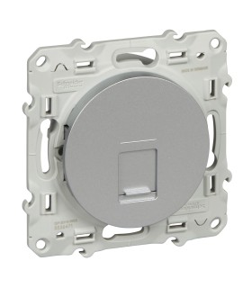 Prise RJ45 téléphone Grade 1 Alu Schneider Electric Odace