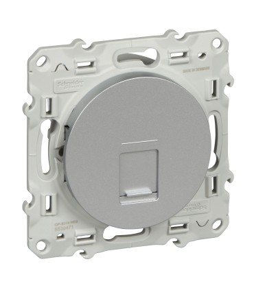 Prise RJ45 téléphone Grade 1 Alu Schneider Electric Odace