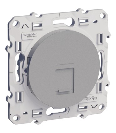 Prise RJ45 téléphone Grade 1 Alu Schneider Electric Odace