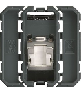 Prise RJ45 gallery cat.6A STP 2 modules incliné a 45°