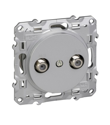 Prise Multiservice Odace Schneider Electric Alu