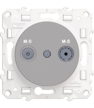 Prise Multiservice Odace Schneider Electric Alu