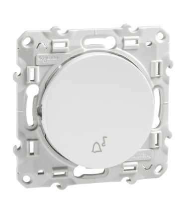 Poussoir symbole Carillon Odace Schneider Electric Blanc