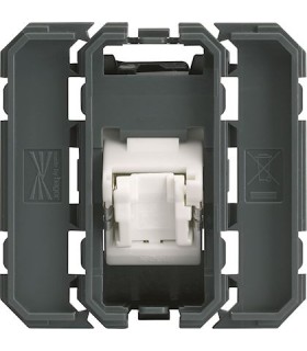 Prise RJ45 gallery cat.6 UTP 2 modules incliné a 45°