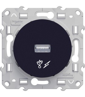 Prise alimentation USB 5V Odace Schneider Electric  Anthracite