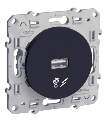 Prise alimentation USB 5V Odace Schneider Electric  Anthracite