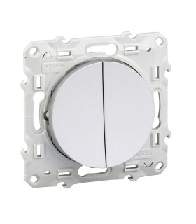 Double Poussoir Odace Schneider Electric Alu