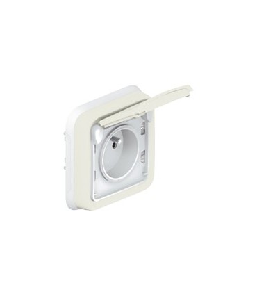 Prise 2 P+T Legrand Plexo Blanc Encastré IP55 10 AX - 250 V / Legrand