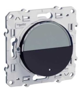 Poussoir avec porte-étiquette Odace Schneider Electric Anthracite,