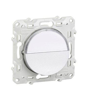 Poussoir Porte étiquette Odace Schneider Electric Alu