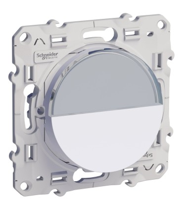 Poussoir Porte Odace étiquette Schneider Electric Blanc