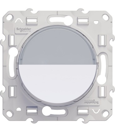Poussoir Porte Odace étiquette Schneider Electric Blanc