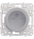 Prise de courant 2P+T Odace Schneider Electric à connexion rapide, Alu