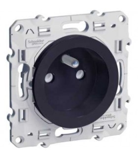 prise de courant 2P+T Odace Schneider Electric connexion rapide Anthracite