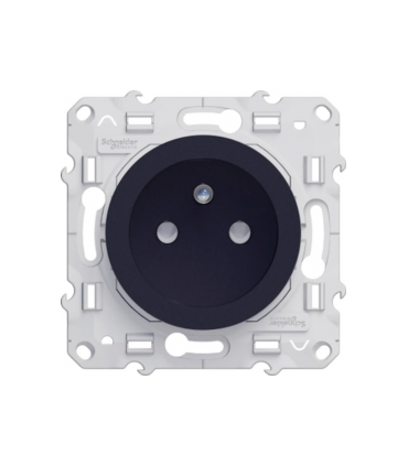 prise de courant 2P+T Odace Schneider Electric connexion rapide Anthracite